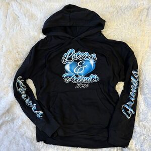 Lovers & Friends Festival 2024 Airbush Lineup Pullover Hoodie RARE Medium NEW